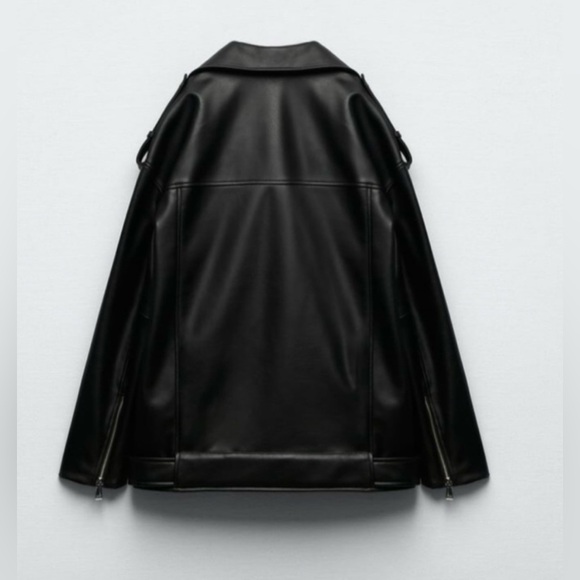 ZARA Oversized Leather Jacket - Picture 8 of 9